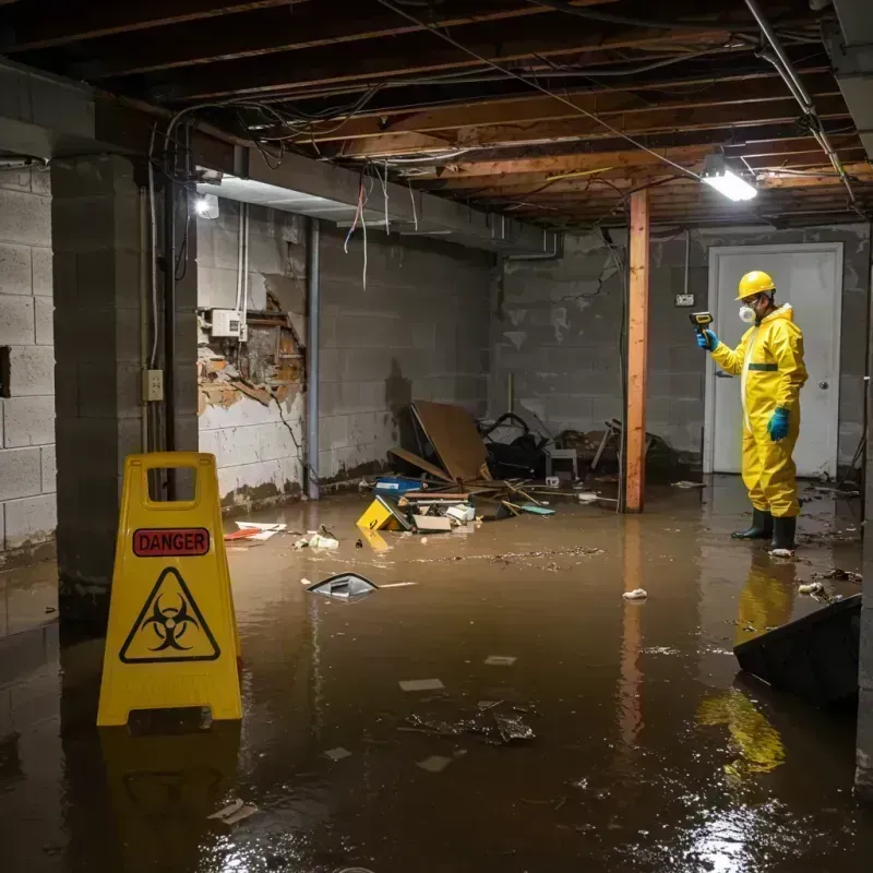 Flooded Basement Electrical Hazard in Navasota, TX Property