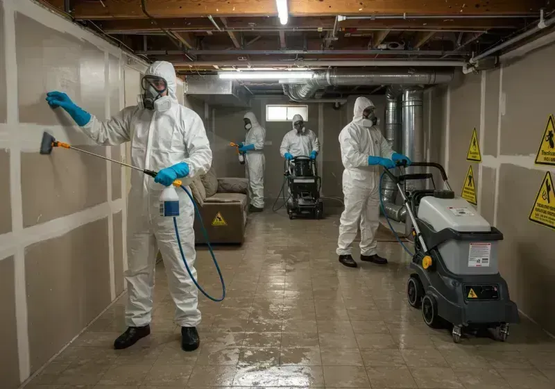 Basement Moisture Removal and Structural Drying process in Navasota, TX